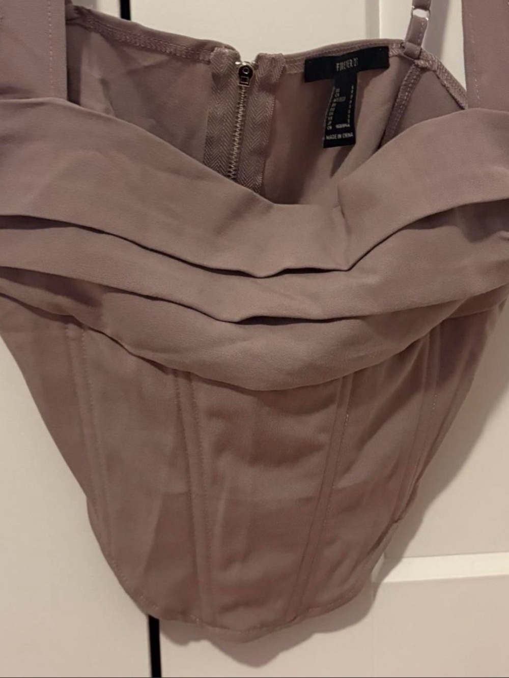 Forever 21 Mauve Corset Tank Top